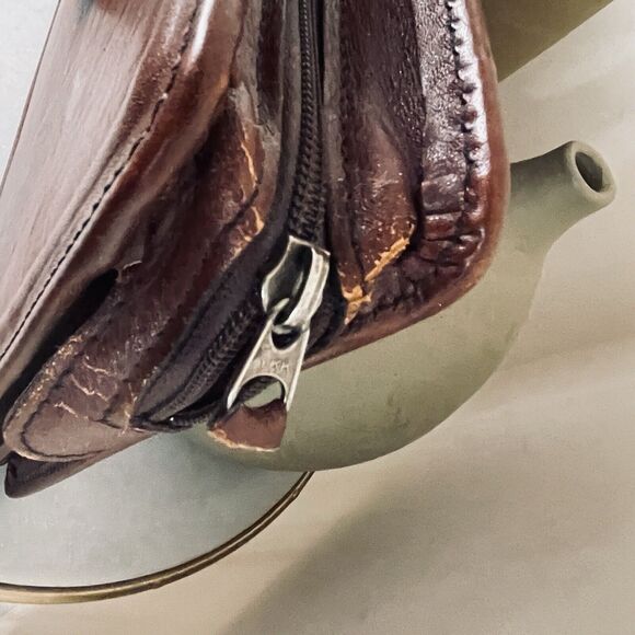 VTG 70s 80s Crouch & Fitzgerald Cognac Leather Document Holder Briefcase Wall St - Picture 16 of 16